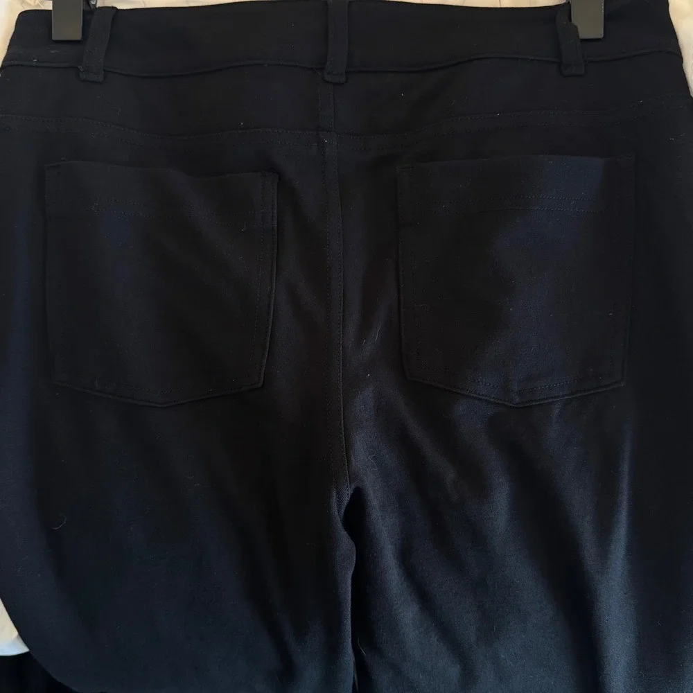 Athleta Black Wide Leg Trousers Stretch Work Travel Pants Size 2 RN 54023